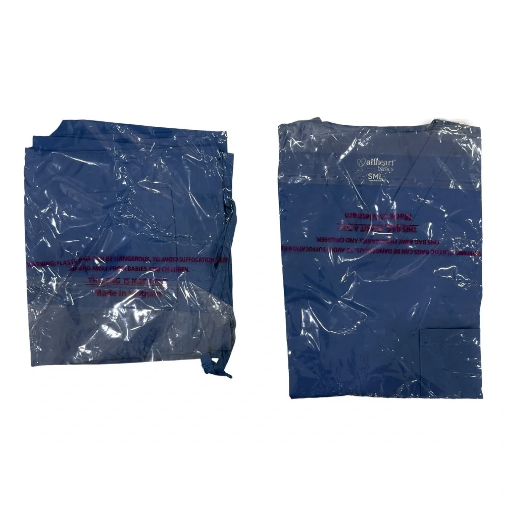 Allheart Women’s Scrub Top - Blue - Picture 2 of 7